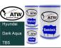 Preview: Hyundai, Dark Aqua, TB5: 500ml Lackdose + 500ml Klarlack + 250ml Härter - Set, von ATW Autoteile West.